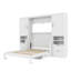 Lit escamotable 4 tiroirs avec garde-robe et tablettes-1489181163