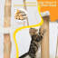 Arbre à chat en bois massif naturel pour chats d'intérieur avec poteaux à griffer en sisal, plateformes multi-niveaux, panier suspendu et sangle anti-basculement - Grand grimpeur pour plusieurs chats, hauteur de 54 po
