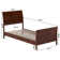Arite Full Solid Wood Low Profile Sleigh Platform Bed with Matching Footboard in Espresso