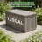 120 Gallon Deck Box, Lockable Patio Storage Box For Furniture, Garden Tools And Tools Storage - Brown-123413306