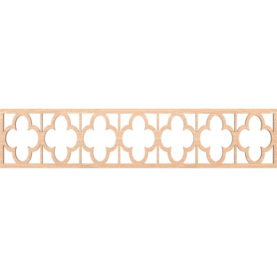 46 3/4"W x 10"H x 1/4"T Woodall Fretwork Moulding, Red Oak