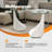 Coffee Table End Table Living Room Side Table with Round Glass Top-2017588815