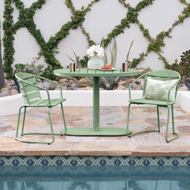 Monica Bistro Set, Dark Green