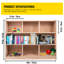 Étagère de rangement pour enfant préscolaire 8 compartiments de rangement pour enfants, 36 po de hauteur