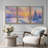 Pastel Winter Sunset Snow Landscape Artwork, Bedroom Pictures, Framed Canvas Giclee Print 3 Pieces Wall Art - 16"x24"x3pcs, 24"x36"x3pcs-134914297-134914298