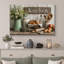 «Rustic Farmhouse Kitchen pain and Flower Still Life», images de cuisine, impression sur toile encadrée, impression numérique-134328927-134328930