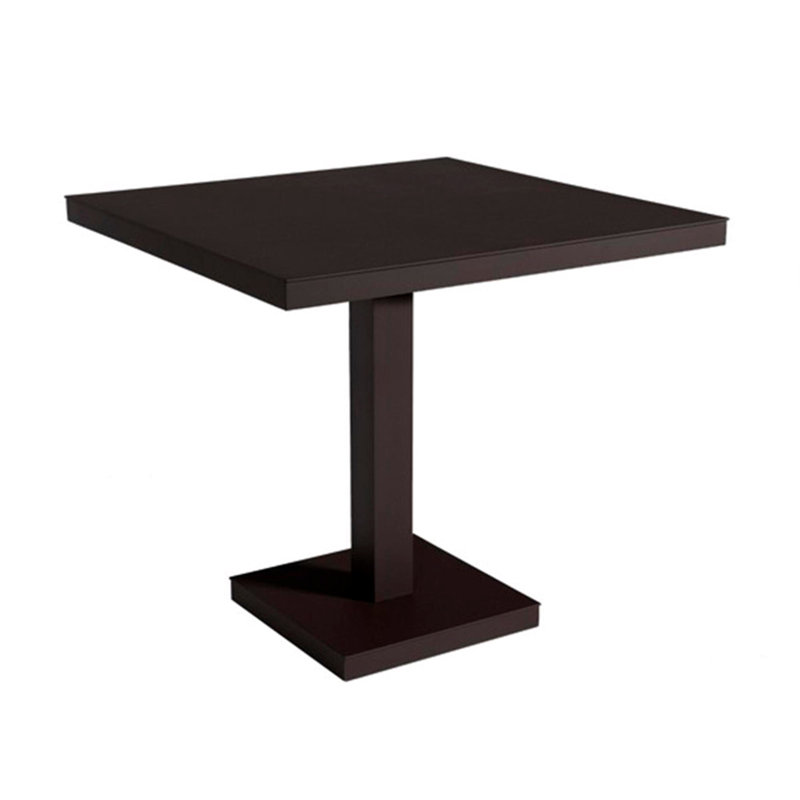 Barcino Outdoor Square Dining Table, Black