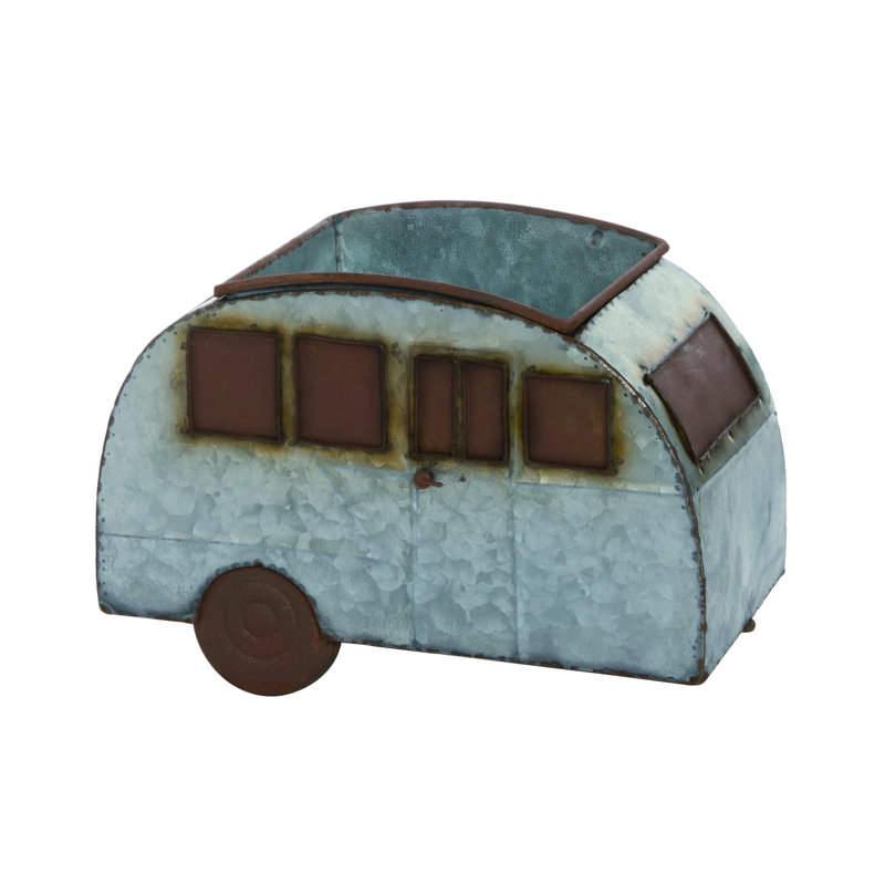Jardinière Spring Camper en métal galvanisé