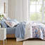 Ensemble d'édredon floral avec draps Blue King