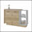 Crescent 7-Shelf 4-Door 2-Piece Kitchen Set with Spacious Storage and Light Oak Finish for Modern Kitchens