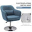 HOMCOM Swivel Accent Chair Linen Fabric Tub Vanity Chair-2005773938