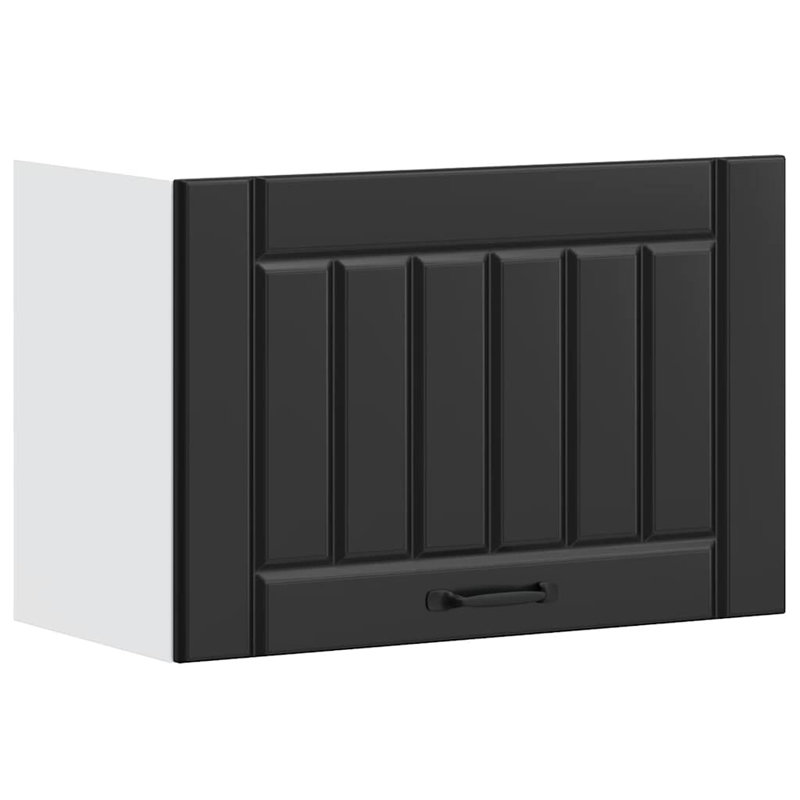 Kitchen Wall Cabinet Lucca High Gloss Engineered Wood, Black