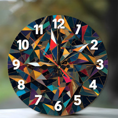 Horloge murale colorée abstraite pour la décoration intérieure