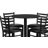 Carlton 30'' Round Laminate Table Set with X-Base and 4 Ladder Back Metal Barstools-58203009-58203005