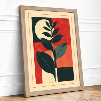 Midnight Plant Art Deco - Framed Print