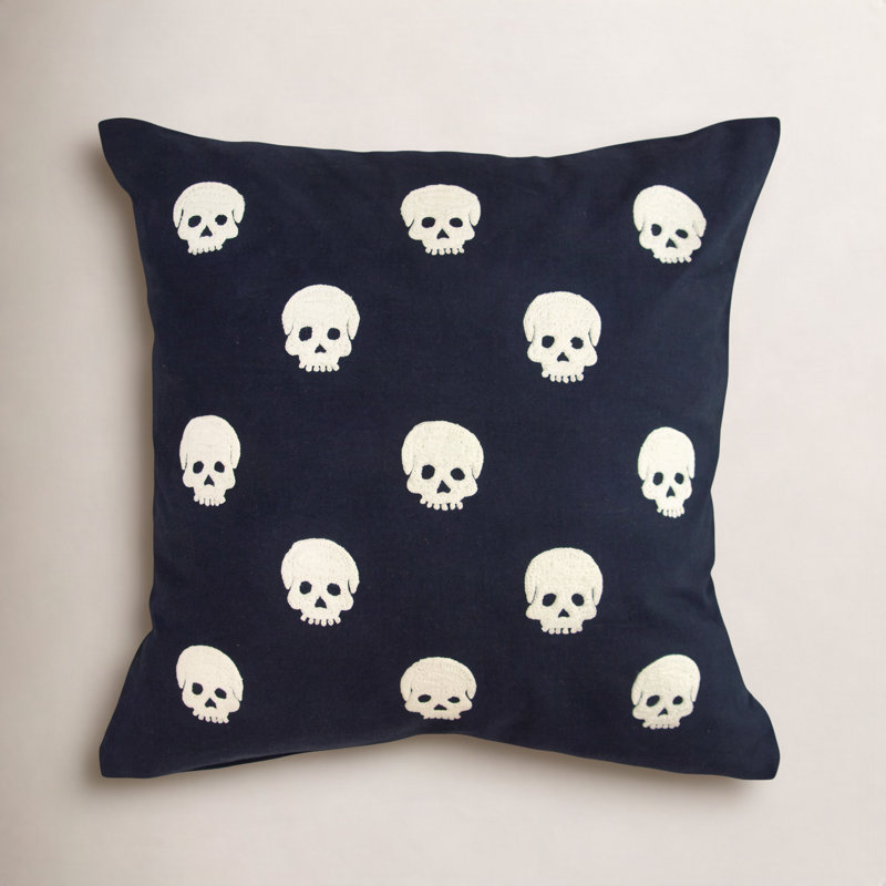Spooky Skulls Halloween Throw Pillow