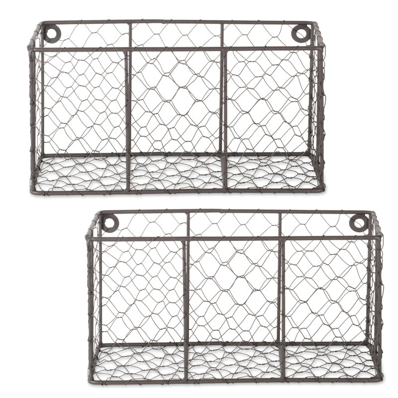 Paniers muraux Deloatch, Bronze rustique, H 6,1 po x l 5,5 po x P 11,82 po