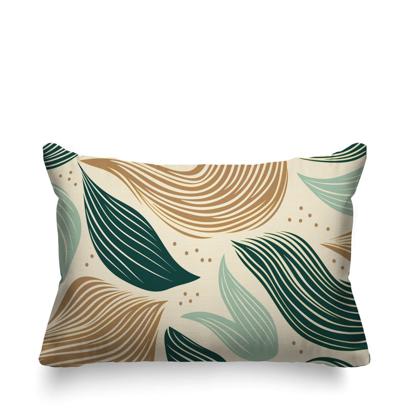 Coussin rectangulaire intérieur / extérieur Consuelo, Rectangle H 18 po x l 25 po, Green