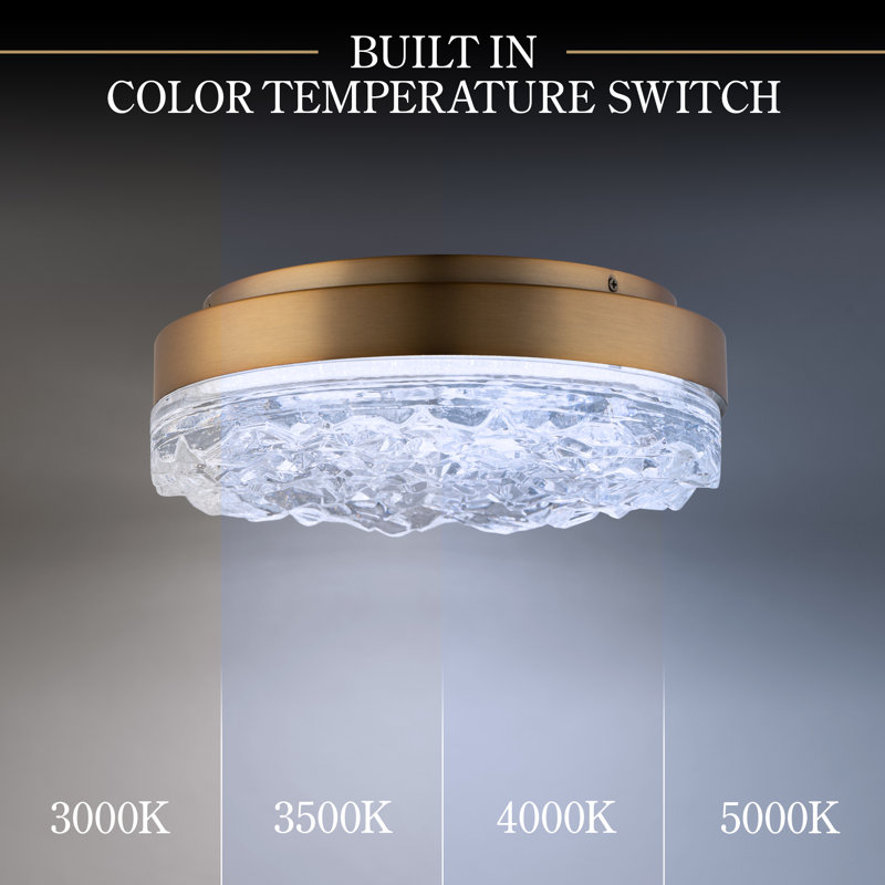 Bramble 1 Light Crystal LED Flush Mount