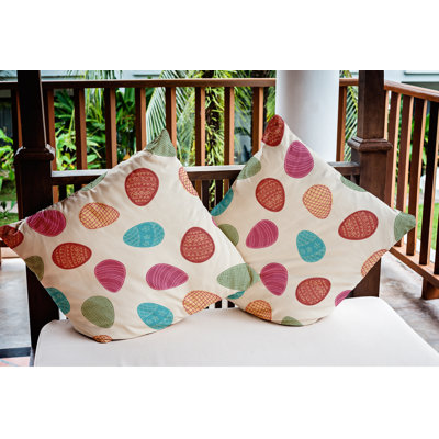 Egg Hunt Easter Outdoor Square Pillow Cover & Insert