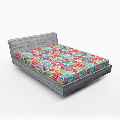 Microfiber Paisley Fitted Sheet
