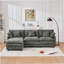 Three-Seater Sofa With Movable Footstool And Modular Design For Flexible Seating In Living Rooms, Bedrooms, And Apartments.-1823436975