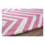 Tapis Chevron Rose à La Main Oneil-19343285