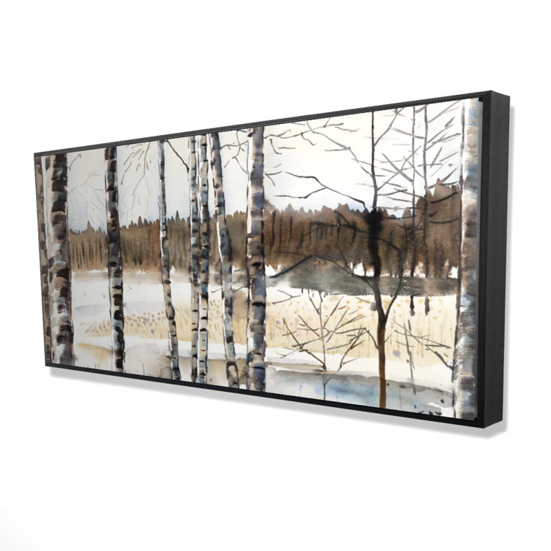 Winter swamp - 24"x48" Framed canvas