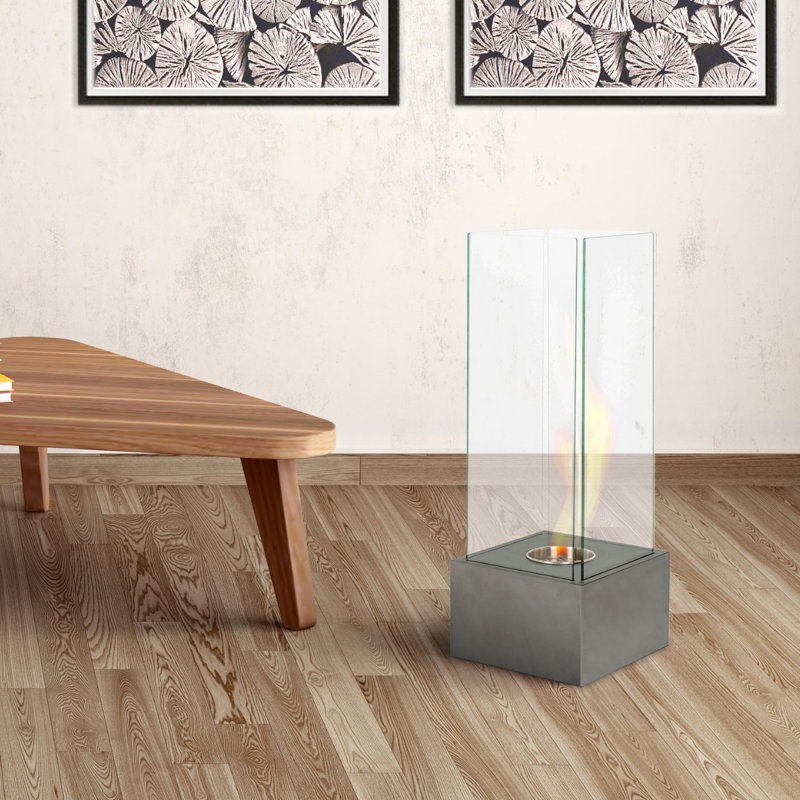 Palmore Metro Lane 25cm W Bio-Ethanol Fireplace, Grey