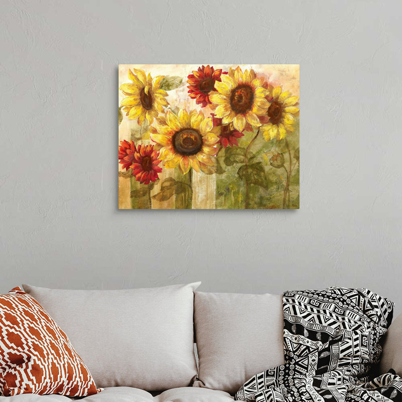 «Sunflower's Delight», art mural sur toile, H 30 po x l 24 po x P 1,75 po, Toile tendue