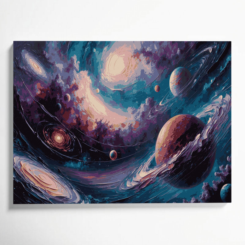 Art numérique sur toile, H 16 po x l 20 po