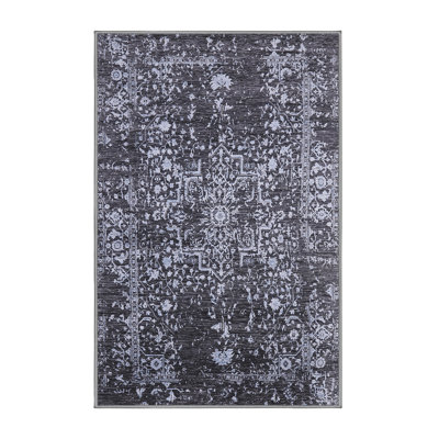 Tapis oriental noir Hainesburg