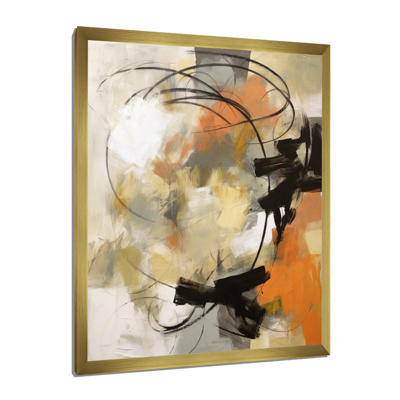 Mid Century Chromatics III sur impression sur toile, H 20 po x l 12 po x P 1 po, Encadrement doré