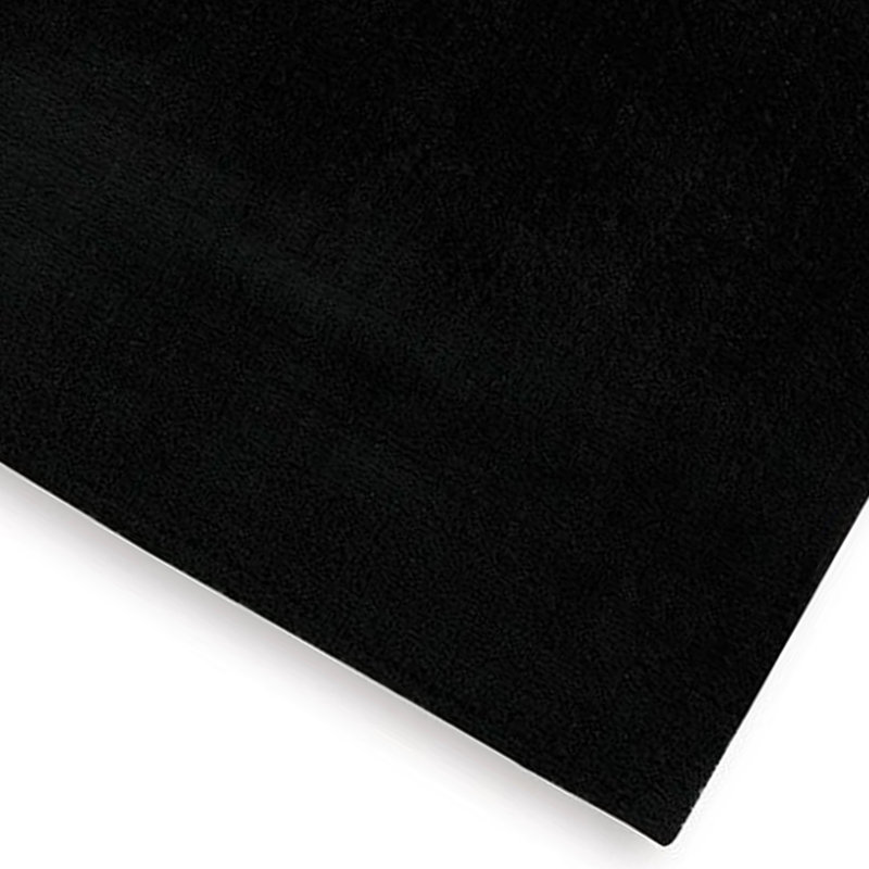 Tapis noir à poils longs Stebin, Rectangle 8 pi x 10 pi