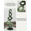 Sculpture moderne en résine abstraite verte empilée