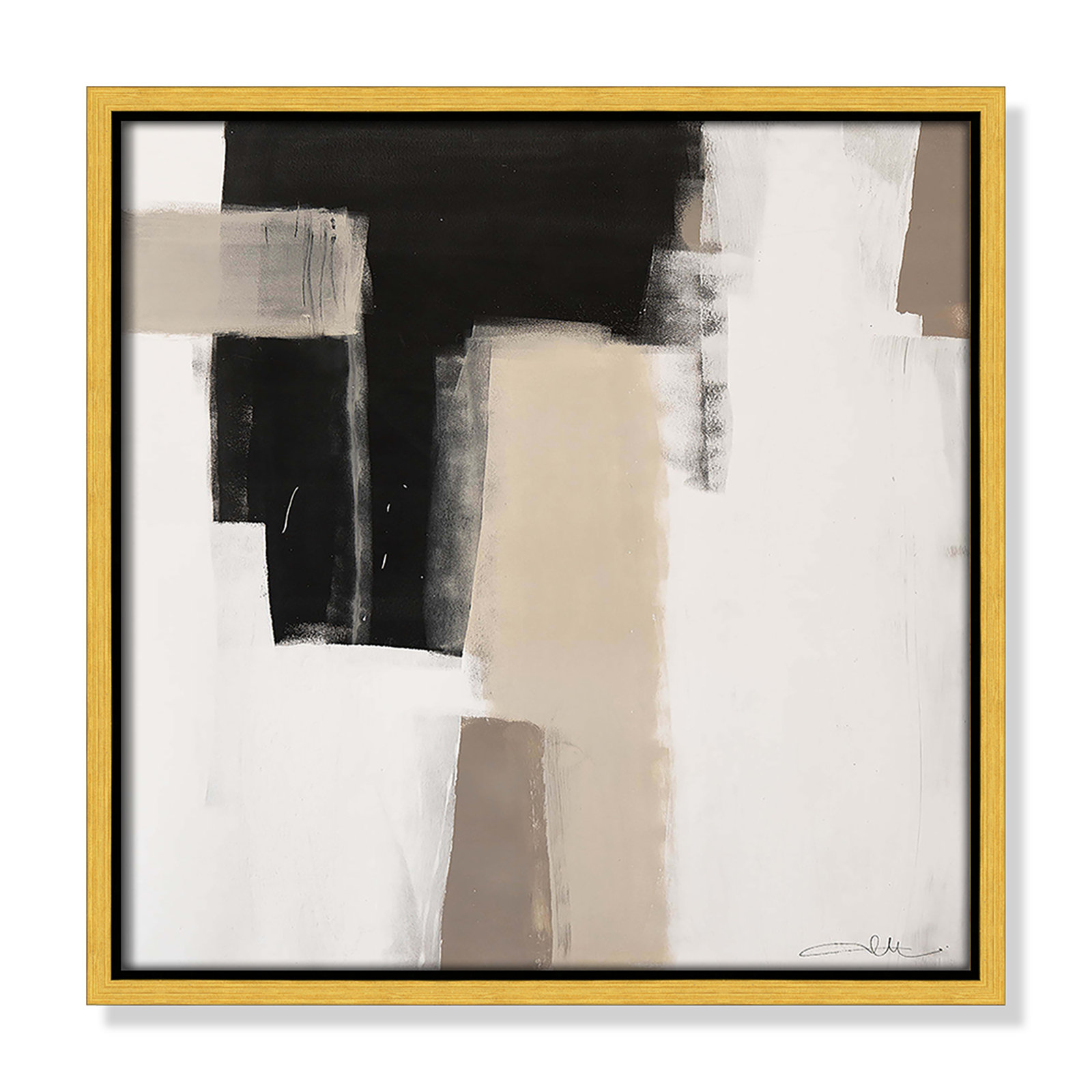 Earth Scapes I Print, Gold Floater Framed, 13.5" H x 13.5" W x 2" D