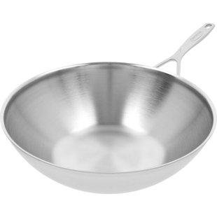 Wok en acier inoxydable 20,5 po