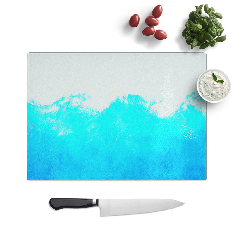Tempered Glass Mountain Tops Chopping Board, 28.5 cm x 39 cm