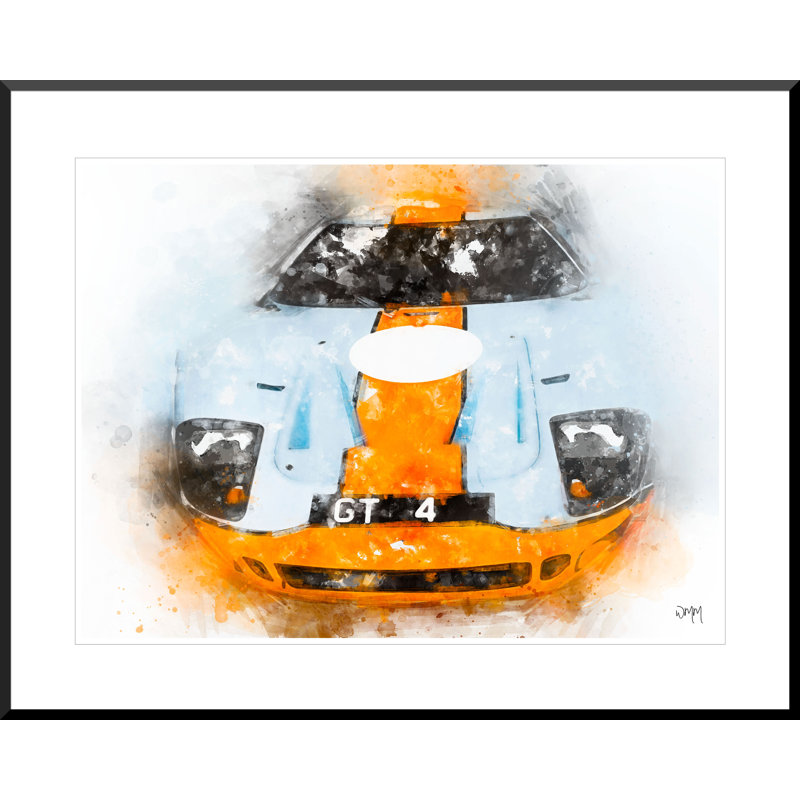 Racing Car, Motorsport Framed Wall Art - Single Picture Frame Illustration