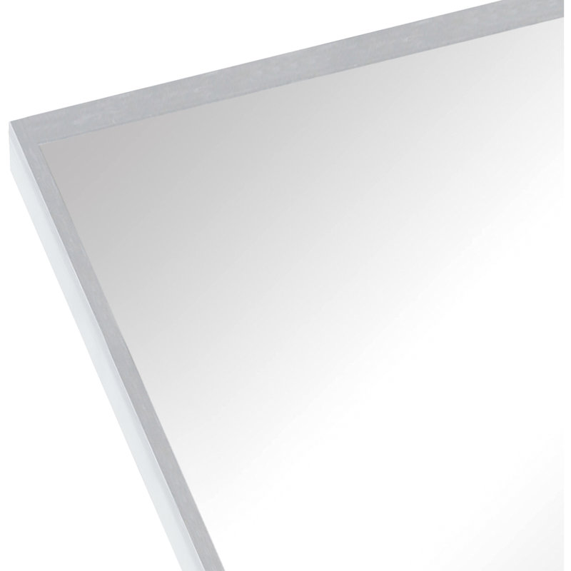 Miroir de bar en métal, Argent argent, 36 po x 24 po 