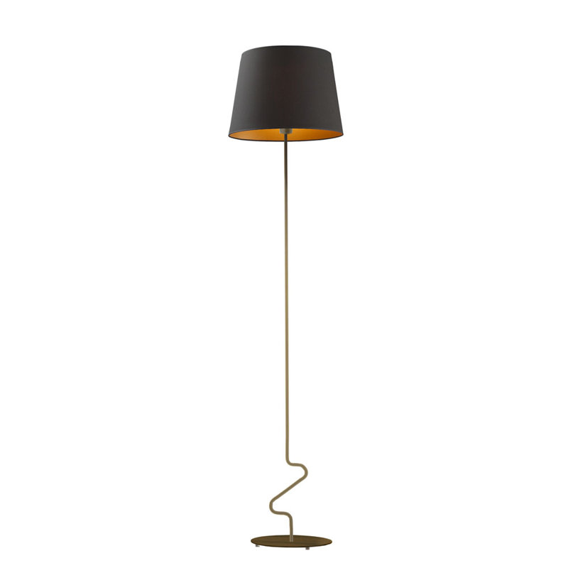 Abhinab 174cm Traditional Floor Lamp, Black, Bronze