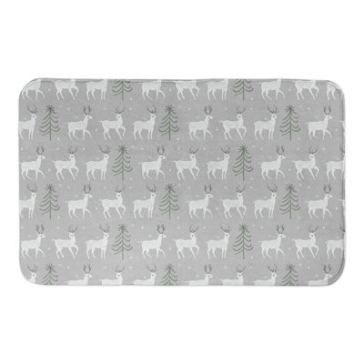  Tapis de bain cerf et arbre