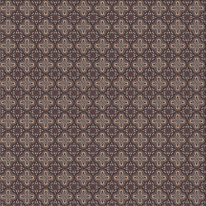 Brun clair Tapis décoratif, Carré 7 pi