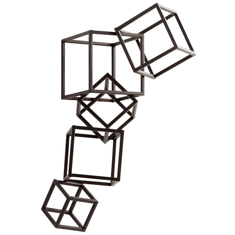 Cubed Modern Abstract Wall Decor on Metal