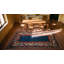 Open Blue Field Antique Tribal Geometric Caucasian Talish Rug