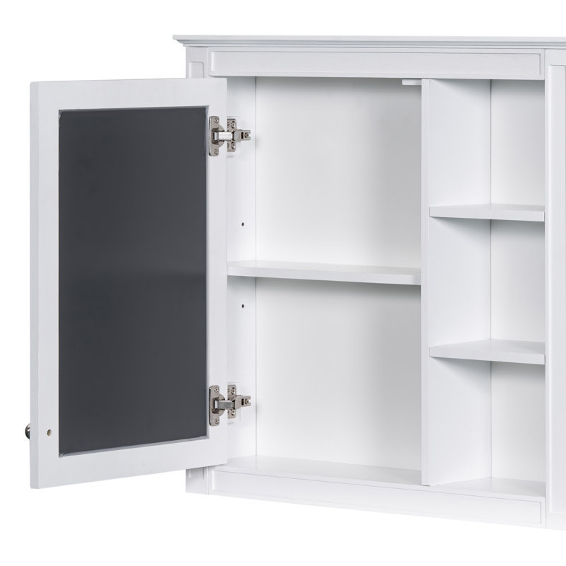 Meuble-lavabo simple 30 po avec plateau en résine et armoire à pharmacie Shaneca, Blanc