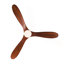 Nouveau ventilateur de plafond noir de 52 pouces avec lumières et télécommande, lumière DEL de 18 W, 3 pales en bois massif, moteur à courant continu réversible pour le salon de la chambre à coucher