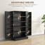 Étagère de rangement 41 po 41 po avec 12 portes et tablettes à 5 niveaux-1642143494