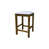 White Fabric/Golden Oak Frame selected