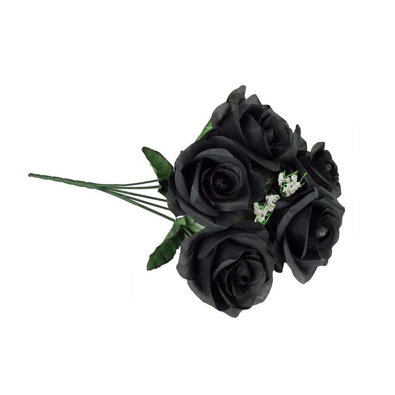 Rosier artificiel ouvert, Noir, noir, noir, noir